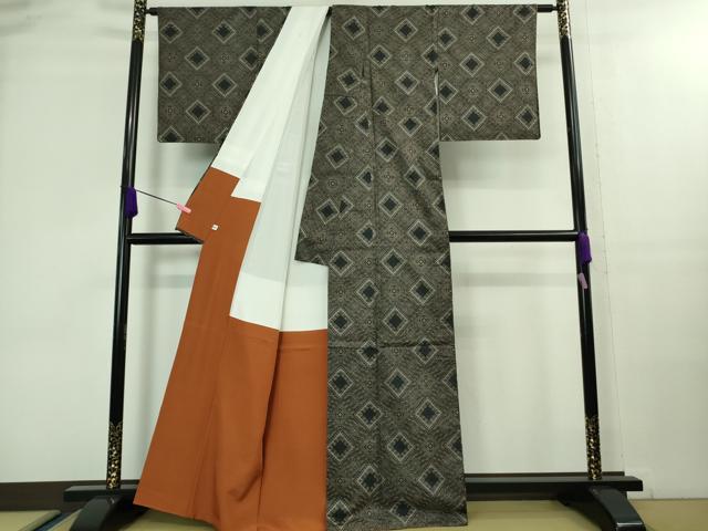 平和屋着物■希少　本場大島紬　龍郷絣　逸品　DZAA8146kh5 平和屋着物□希少 本場大島紬 龍郷絣 逸品 DZAA8146kh5