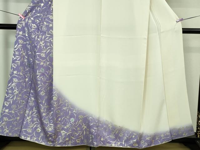 平和屋本店□極上 訪問着 花唐草文 暈し染め 金銀彩 逸品