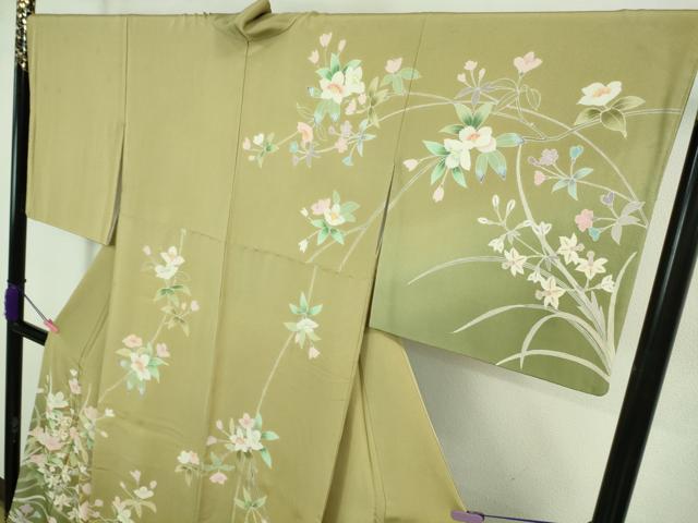 平和屋着物○極上 訪問着 友禅 枝花文 暈し染め 逸品 DZAA8168kh5の