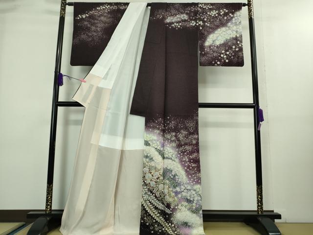 平和屋本店■極上　吉乃一廉　幻の辻が花　訪問着　暈し染め　金彩　銀通し地　逸品　DZAA8171kh5 平和屋本店□極上 吉乃一廉 幻の辻が花 訪問着 暈し染め