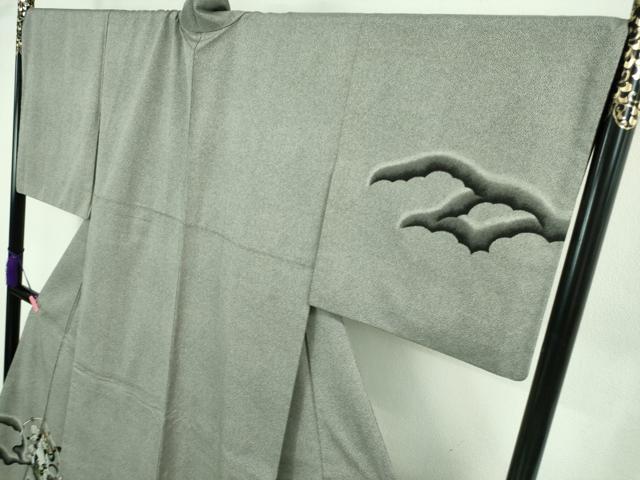 平和屋本店■極上　訪問着　お召地　風神雷神　ロング丈　逸品　DZAA8210kh5 平和屋本店□極上 訪問着 お召地 風神雷神 ロング丈 逸品 DZAA8210kh5