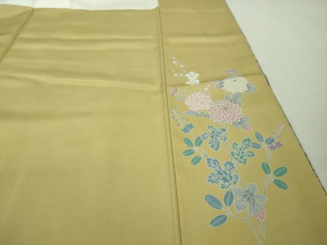 平和屋着物○極上 訪問着 鴛鴦 吉祥花文 たたき染め 暈し染め 金彩