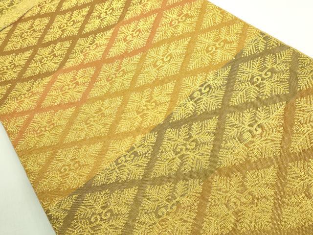 平和屋着物■極上　創業280年　誉田屋源兵衛　六通柄袋帯　松菱文　金糸　逸品　DZAA8265kh5 平和屋着物□極上 創業280年 誉田屋源兵衛 六通柄袋帯 松菱文 金糸