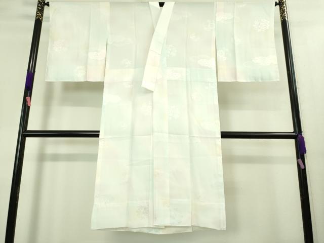 平和屋着物■上質な長襦袢　無双仕立て　雲重ね花地紋　暈し染め　逸品　未使用　DZAA8339kh5