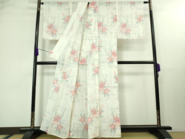 平和屋着物□極上 夏物 本場小千谷ちぢみ 麻 縞 逸品 DZAA8358kh5