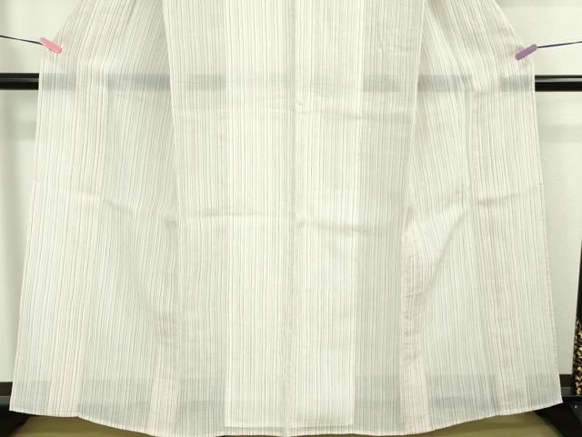 平和屋着物■極上　夏物　本場小千谷ちぢみ　麻　縞　　逸品　DZAA8358kh5_4