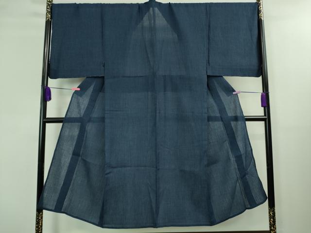 平和屋着物■極上　夏物　男性　本場小千谷ちぢみ　麻　キングサイズ　格子　逸品　未使用　DZAA8366kh5