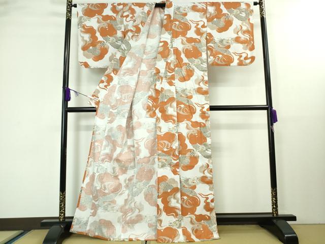 平和屋着物□極上 夏物 撫松庵 浴衣 綿 飛龍 逸品 DZAA8373kh5