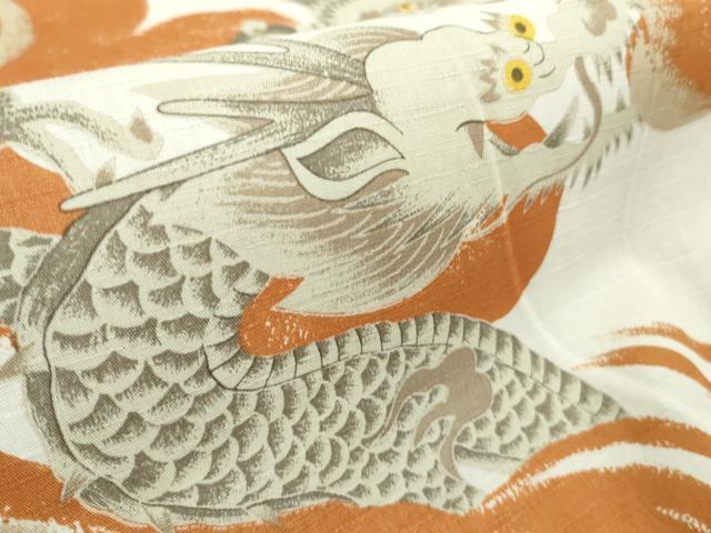 平和屋着物□極上 夏物 撫松庵 浴衣 綿 飛龍 逸品 DZAA8373kh5