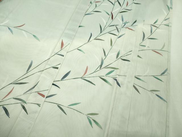 平和屋着物□極上 訪問着 無双 紗袷 紗×紗 螺鈿 枝葉文 暈し染め 金彩