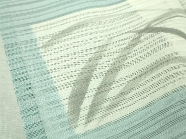 平和屋着物□極上 夏物 訪問着 変わり絽 芒 すすき 空色地 銀彩 逸品