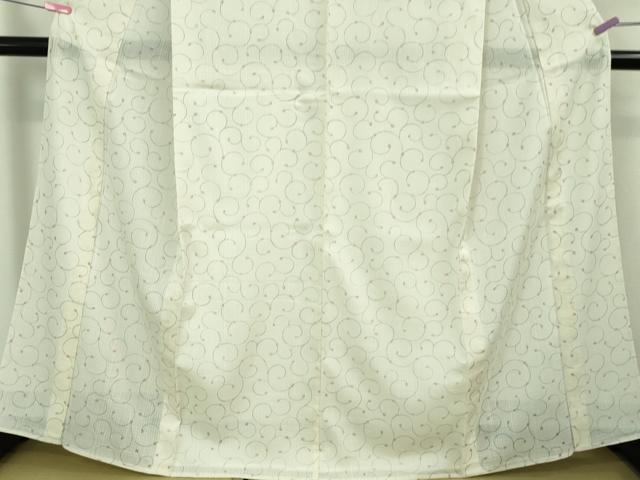 平和屋本店□極上 夏物 染織の名門 しょうざん 生紬 唐草文 証紙付き
