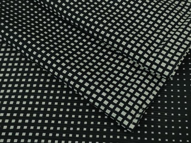 平和屋着物■極上　夏物　小紋　絽　色紙並べ　黒×白　逸品　未使用　DZAA8391kh5 平和屋着物□極上 夏物 小紋 絽 色紙並べ 黒×白 逸品 未使用