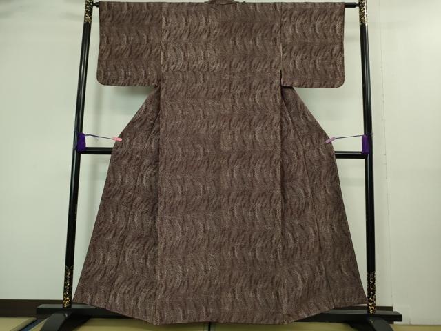 平和屋本店■極上　浦野理一　江戸小紋　吉祥文　似せ紫色地　逸品　DZAA8407kh5 平和屋本店□極上 浦野理一 江戸小紋 吉祥文 似せ紫色地 逸品