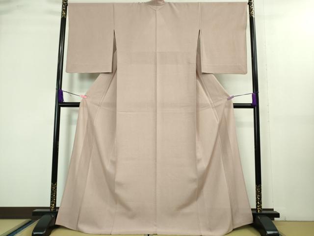 平和屋着物■極上　夏物　江戸小紋　絽　両面染　鮫小紋柄　薄柿色×白　逸品　DZAA8431kh5 平和屋着物□極上 夏物 江戸小紋 絽 両面染 鮫小紋柄 薄柿色