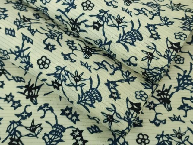 平和屋着物■極上　夏物　浦野理一　型染　小紋　絽　松花文　逸品　DZAA8446kh5