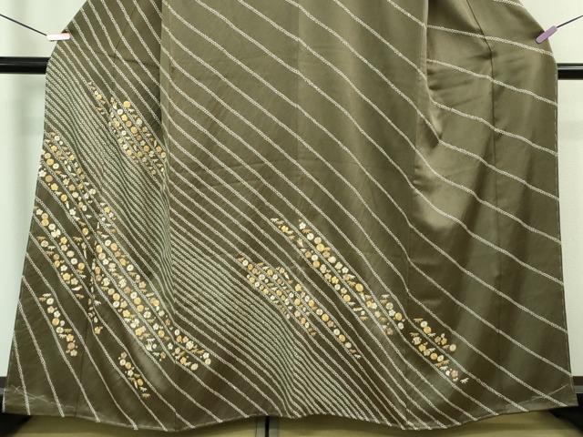 平和屋本店□極上 銀座きしや 訪問着 駒刺繍 絞り 宝尽くし花