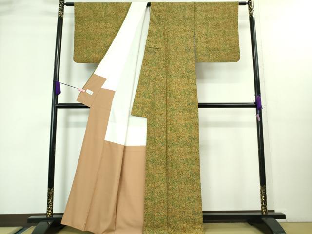 平和屋着物□極上 洗える最高級着物 ＜英＞はなぶさ謹製 小紋 草花文 逸品