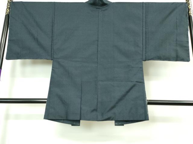 平和屋着物□極上 男性 お召 アンサンブル 亀甲柄 藍鉄色地 逸品 未  