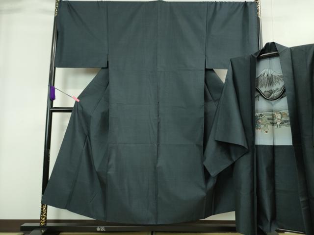 平和屋着物■極上　男性　本場大島紬　アンサンブル　長羽織　100亀甲　総詰め　逸品　DZAA8522kh5