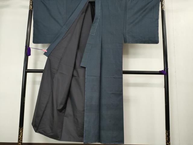 平和屋着物□極上 男性 本場大島紬 アンサンブル 長羽織 100亀甲 総  