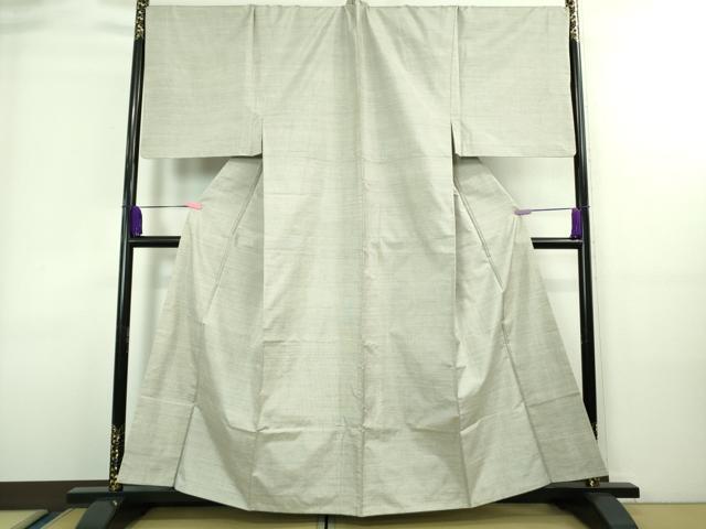 平和屋本店□極上 男性 本場大島紬 白大島 アンサンブル キングサイズ