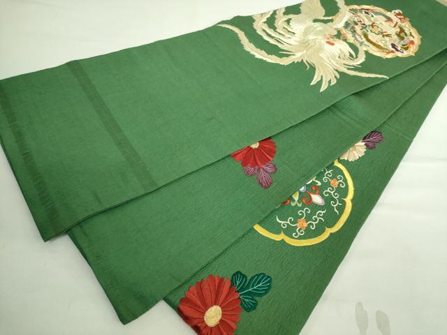 平和屋着物□極上 アンティーク 大正ロマン 丸帯 引き抜き帯 総手刺繍