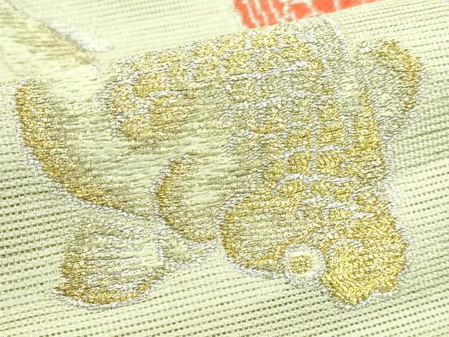 平和屋着物□極上 夏物 アンティーク 大正ロマン 九寸名古屋帯 唐織