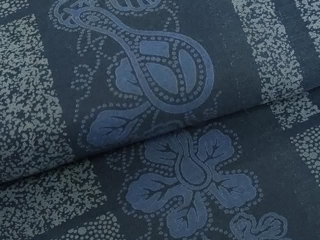 平和屋着物□極上 両面 全通柄袋帯 瓢箪蔦の葉文 道長