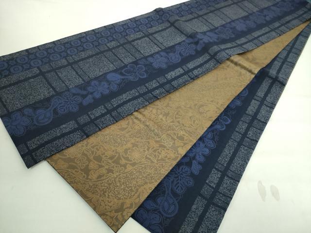 平和屋着物■極上　両面　全通柄袋帯　瓢箪蔦の葉文　道長花文　逸品　DZAA8609kh5 平和屋着物□極上 両面 全通柄袋帯 瓢箪蔦の葉文 道長