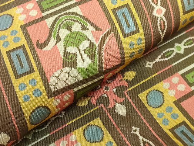 平和屋着物□極上 龍村美術織物 九寸開き名古屋帯 コプト甲冑異