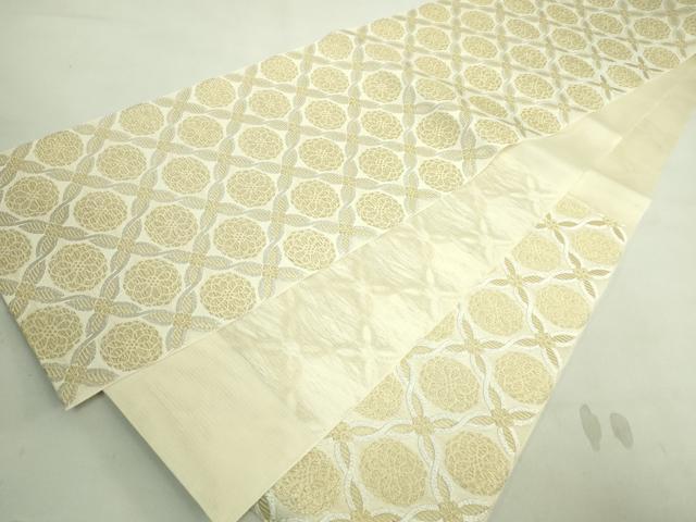 平和屋着物■極上　夏物　六通柄袋帯　唐織　網目花文　金糸　逸品　DZAA8643kh5_5