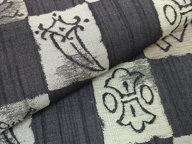 平和屋着物□極上 六通柄袋帯 市松宝尽くし 彩風陣 銀糸 逸品