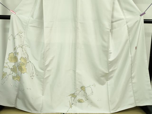 平和屋本店□極上 本加賀友禅作家 柿本市郎 訪問着 白山紬 手描き