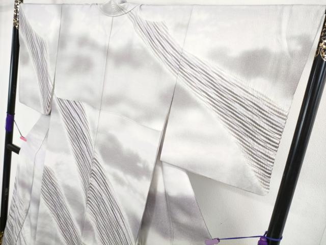 平和屋本店□極上 十日町 名門 滝泰謹製 訪問着 相良刺繍 おぼろ染め