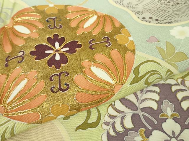 平和屋本店□極上 創業460年・千總 訪問着 駒刺繍 道長花