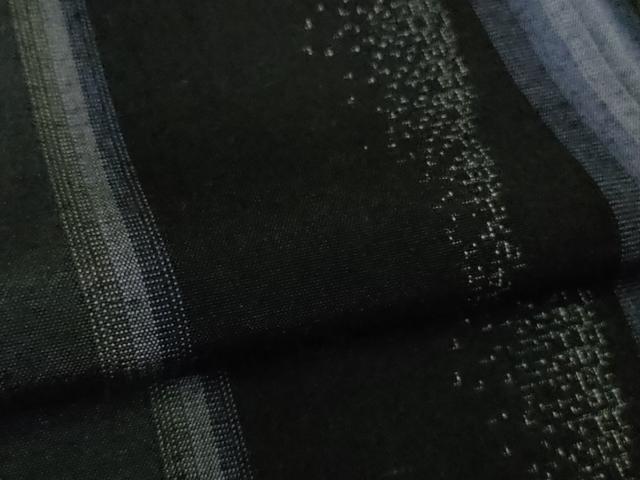 平和屋着物■極上　結城紬　はたおり娘　100亀甲　間道　黒地　やまと誂製　逸品　DZAA8679kh5 平和屋着物□極上 結城紬 はたおり娘 100亀甲 間道 黒地 やまと