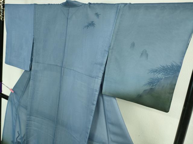 平和屋本店□極上 訪問着 無双 紗袷 紗×絽 手描き 螺鈿箔