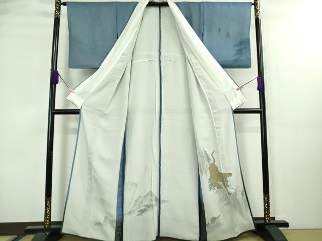 平和屋本店□極上 訪問着 無双 紗袷 紗×絽 手描き 螺鈿箔