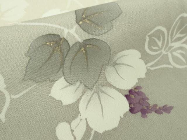 平和屋着物○極上 訪問着 刺繍 蔦の葉文 暈し染め 金彩 逸品