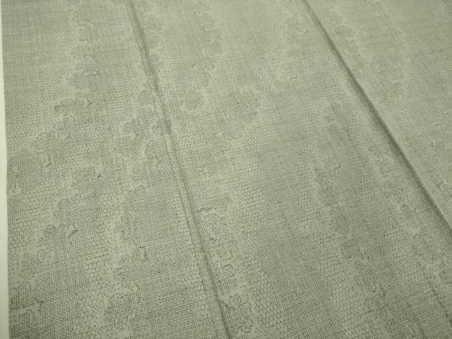 平和屋着物□極上 本場結城紬 重要無形文化財 単衣 100亀甲 花