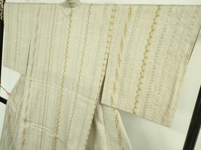 平和屋本店□極上 本場結城紬 重要無形文化財 名物裂間道 証紙