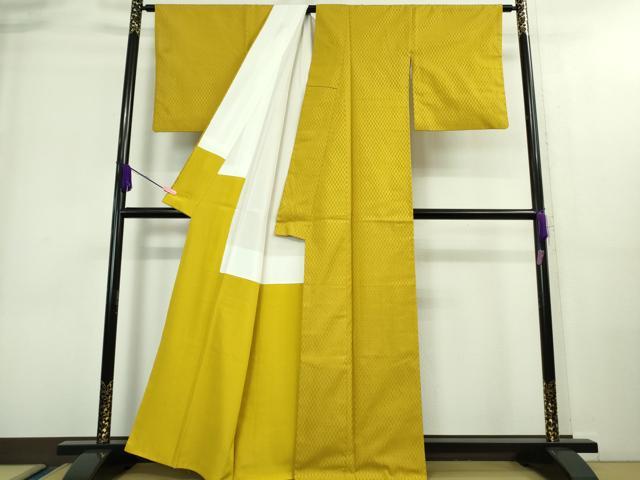 平和屋本店□超希少 本場黄八丈 東京都無形文化財 山下め