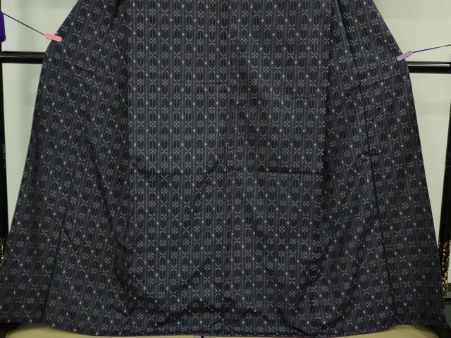 平和屋本店■極上　本場琉球　読谷山花織　紬地　花織　濃藍色地　逸品　DZAA8743kh5 平和屋本店□極上 本場琉球 読谷山花織 紬地 花織 濃藍色地