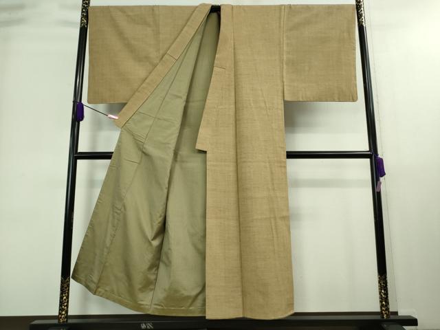 平和屋本店■極上 男性 本場結城紬 重要無形文化財 長羽織・長襦袢・兵児帯・羽織紐・足袋セット キングサイズ 証紙付 逸品 DZAA8745kh5_1