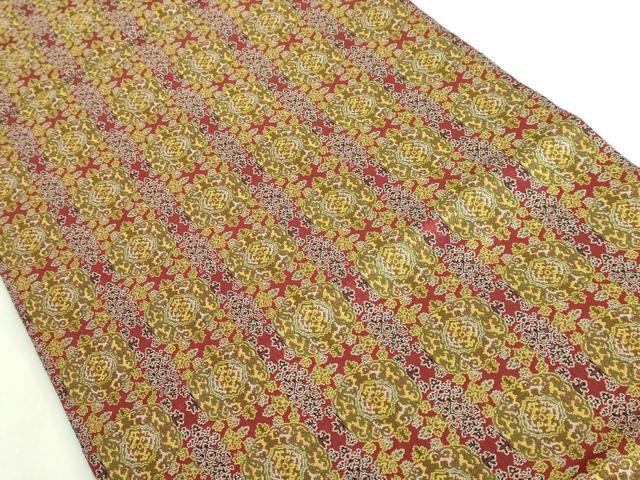 平和屋着物■極上　龍村美術織物　九寸開き名古屋帯　御軾天平唐花文錦　逸品　DZAA8762kh5 平和屋着物□極上 龍村美術織物 九寸開き名古屋帯 御軾天平唐花文錦