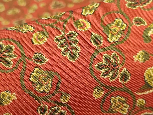 平和屋着物□極上 龍村美術織物 九寸開き名古屋帯 鴛鴦唐草文