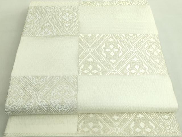 平和屋着物□極上 夏物 六通柄袋帯 唐織 新小石丸 花菱文 逸品