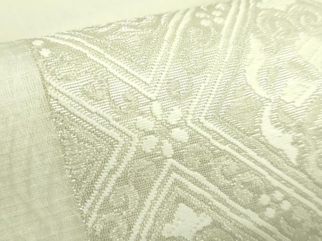 平和屋着物□極上 夏物 六通柄袋帯 唐織 新小石丸 花菱文 逸品