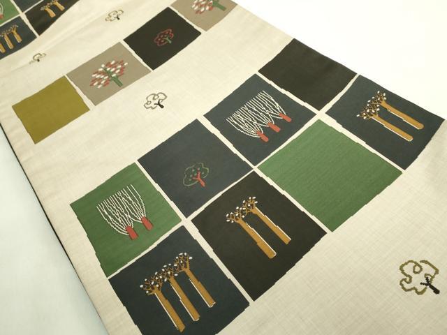 平和屋着物□極上 名門木屋太 今河織物 六通柄袋帯 樹林